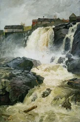 Haug watervallen, Modum