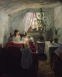 Interieur met kinderen