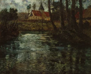 Riviergedeelte van Normandie, ca 1895 (schilderij)