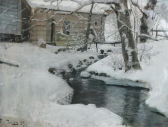 Winter op het eiland Stord (schilderij)