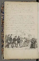 Illustratie uit een privéarchief in de Nationale Bibliotheek van Noorwegen met de titel Voyage en Norvège 1856 van Fritz von Dardel