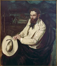Portret van de dichter Leopold Staff
