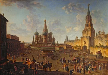 Russisch: "Rode Plein in Moskou" Rode Plein in Moskou