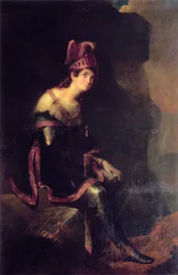 Portret van Prinses Zinaida Alexandrovna Volkonskaya 1792-1862 in de Gewoonte van Tancred