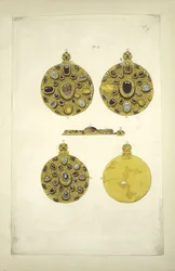 Russische Sieraden voor de Mongoolse invasie. Uit de Oudheden van de Russische Staat, voor 1853