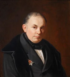 Portret van de dichter Vasily Zhukovsky 1783-1852, 1854