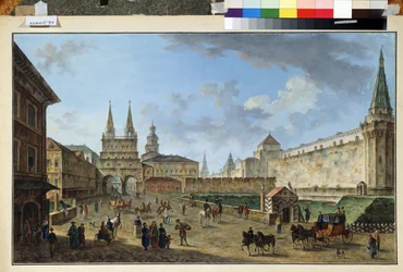 Moskou, zicht op de Opstandingspoort op het Rode Plein