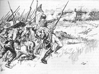 De divisie onder Alvarado stak het lage land over, 1902