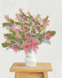 Schilderachtige roze bloemen