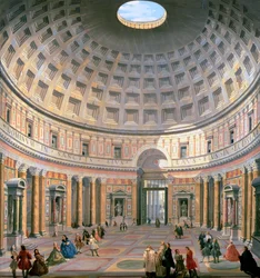 Interieur van het Pantheon, Rome