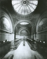 Interieur van de National Park Bank, New York City, 1910