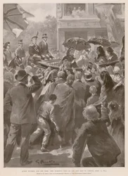 Koningin Victoria en de armen: de koningin bezoekt East End van Londen, 2 april 1873
