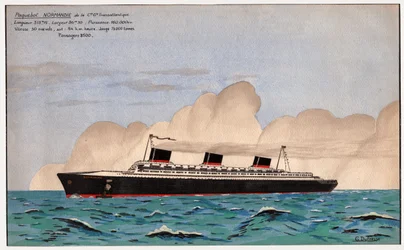 De lijnboot Normandië. c.1935
