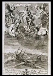 Jupiter werpt een storm op de oceaan, illustratie uit Boek 1 Deel 6 Hoofdstuk 16 van 