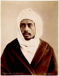 Portret van een Soedanese stamhoofd van de Galieh-stam