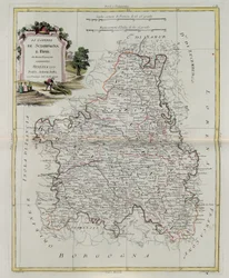 Gouvernances van Champagne en Brie, gravure door G. Zuliani uit Tome I van de Nieuwste Atlas gepubliceerd in Venetië in 1777 door Antonio Zatta, Privécollectie