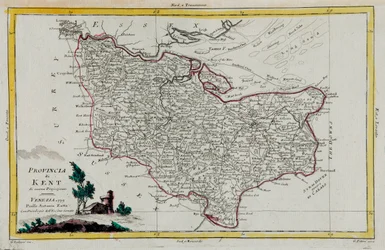 Provincie Kent, gravure door G. Zuliani uit Tome I van de 