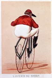 De toekomst van sport. Lithografie door Darlinghe naar Gosthiaux