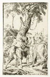 De ontsnapping van M. de Belle-Isle, gevangene in de Attakapas, plaat vier uit Les Nouveaux Voyages aux Indes Occidentales