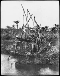 Een sjadoef aan de Nijl, Egypte, ca. 1890