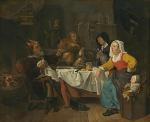 De koning drinkt