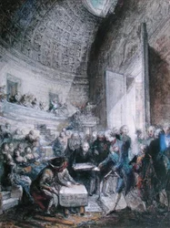 Lodewijk XVI (1754-93) legt de eerste steen van de Koninklijke Academie voor Chirurgie