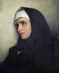 Gabriel von Max - Portrait of a Nun
