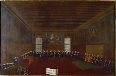 Uitzicht op de kamer van de Criminele Quarantaine, Hooggerechtshof of Raad van de Veertig