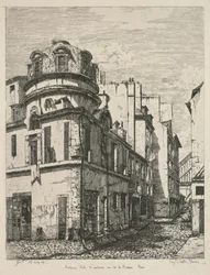Eaux-Fortes sur le Vieux Paris: Ancienne école de médecine rue de la Bûcherie, 1865