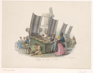 Zeevruchtenkraam op markt
