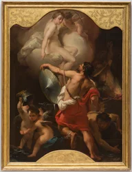 Venus bestelt harnas voor Aeneas bij Vulcanus Smederij