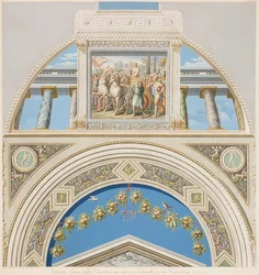 Lunet en gewelfveld met triomf van David