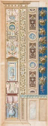 Pilaster Loggia IV (versiering, waarin de Genius van de Roem zit)