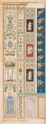 Pilaster Loggia XIII (versiering, in het midden een tempel van Diana)