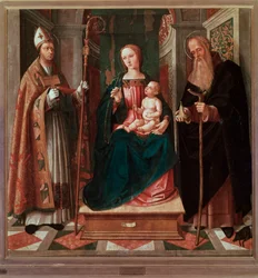 Madonna en Kind tussen St. Biagio en St. Antonius de Abt