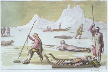 Wachten op het ijs (detail)