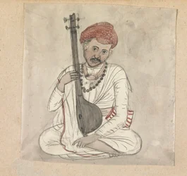 Man met een snaarinstrument