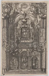 Catafalque voor Ferdinand, uit een niet-geïdentificeerd boek, ca. 1660-95