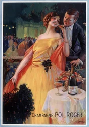 Reclameposter voor champagne Pol Roger (chromo)