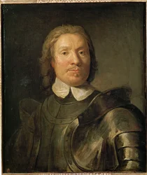 Oliver Cromwell in harnas ... (schilderij op doek)