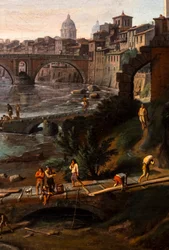 Rome, Tiberina-eiland, ca. 1691/1700 (Olieverf op doek)