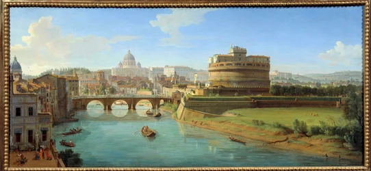 Uitzicht op het Kasteel van Sint Angelo in Rome