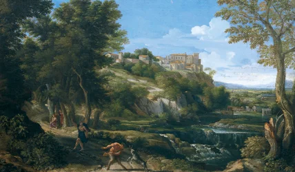 Landschap met dansende faun en nimf 1667 - 1668
