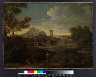 Landschap met figuren, voor 1675