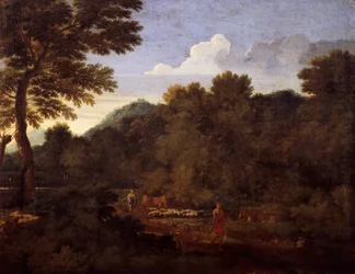Landschap met kudde schapen