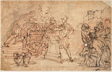 Mucius Scaevola voor Porsena