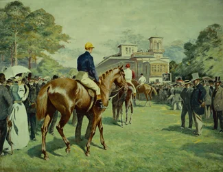 Parade aan de Post (olieverf op doek)