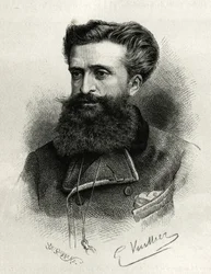 Portret van Dr. Gustave Lebon (1841-1931). Gravure door G.Vuillier, ter illustratie van het verhaal La Syria d