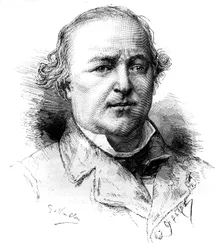 Portret van meester Charles Lachaud (1817-1882), Franse advocaat. Gravure door Vuillier in 