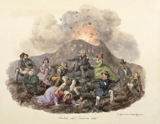 De afdaling van de Vesuvius